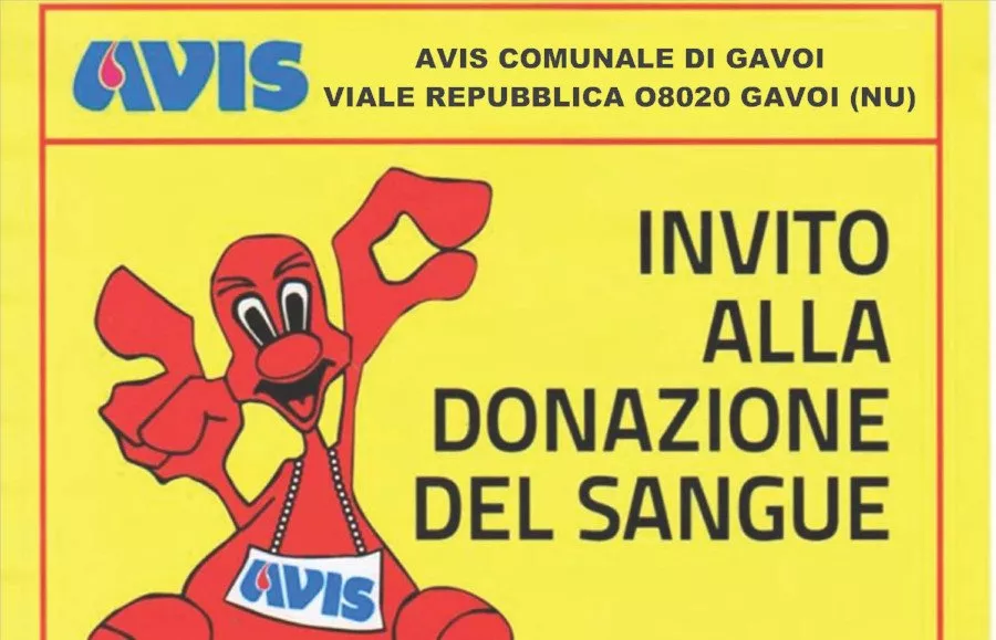 VENERDI 1 DICEMBRE SI DONA IL SANGUE A GAVOI