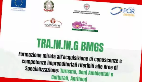 GAL BMG FORMAZIONE PER LO SVILUPPO TURISMO SOSTENIBILE E AGROALIMENTARE GIOVEDI 21/02 A GAVOI