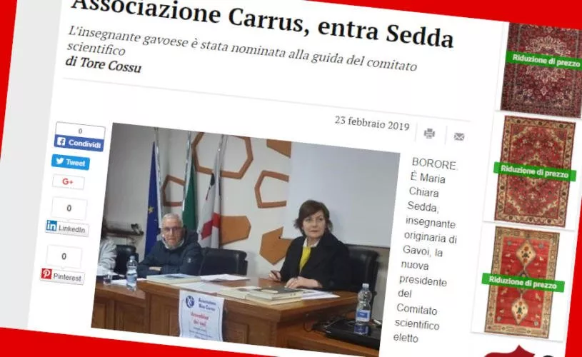 Associazione Carrus, entra Chiara Sedda