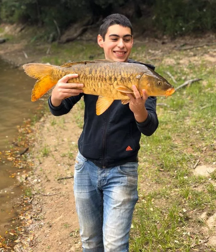 pescata carpa da 5 kg nel Gusana a Gavoi