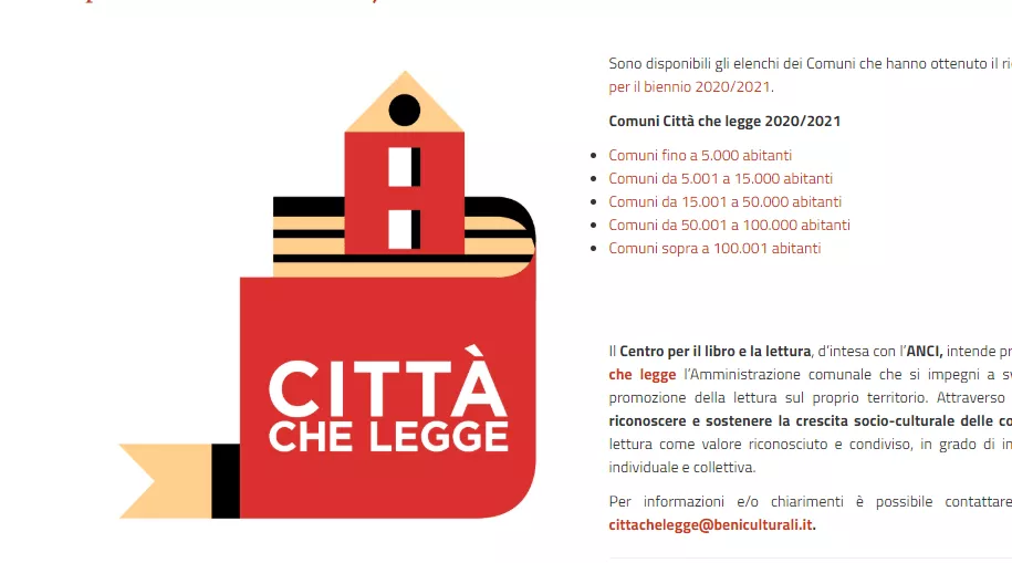 QUALIFICA DI “CITTÀ CHE LEGGE” C’È ANCHE GAVOI