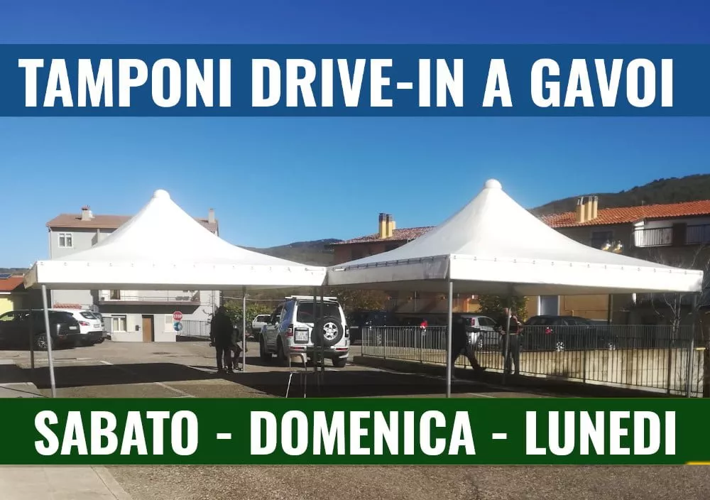 SABATO, DOMENICA E LUNEDI TAMPONI DRIVE-IN A GAVOI