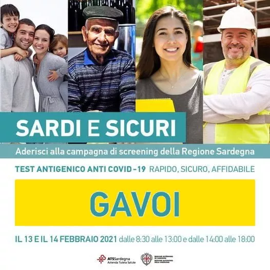 SABATO E DOMENICA 2ª TORNATA DEL TEST ANTIGENICO ANTI COVID-19 A GAVOI