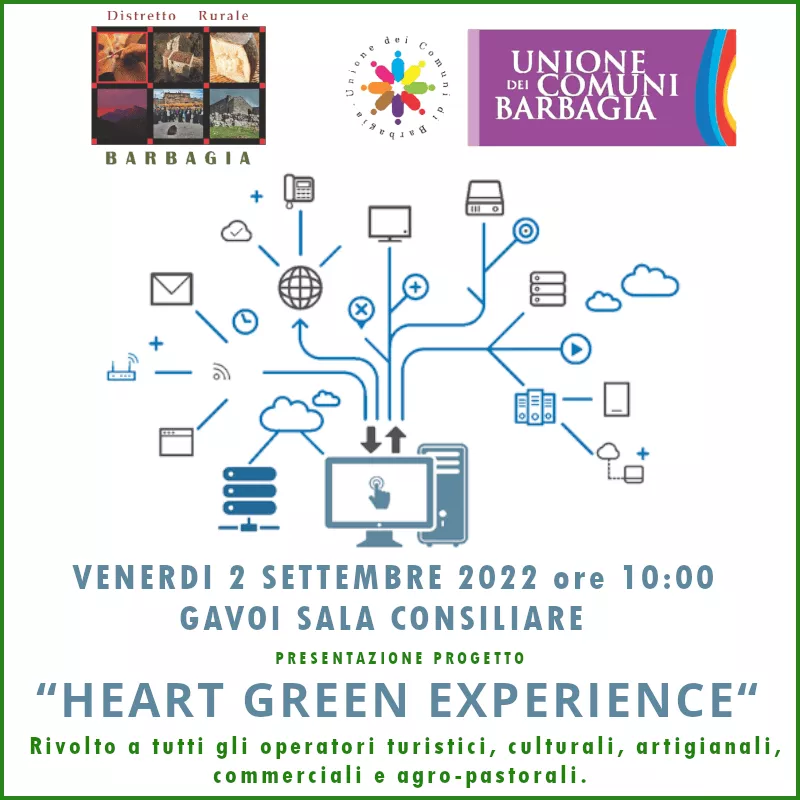 DISTRETTO RURALE BARBAGIA E UNIONE COMUNI BARBAGIA PRESENTANO A GAVOI “HEART GREEN EXPERIENCE“