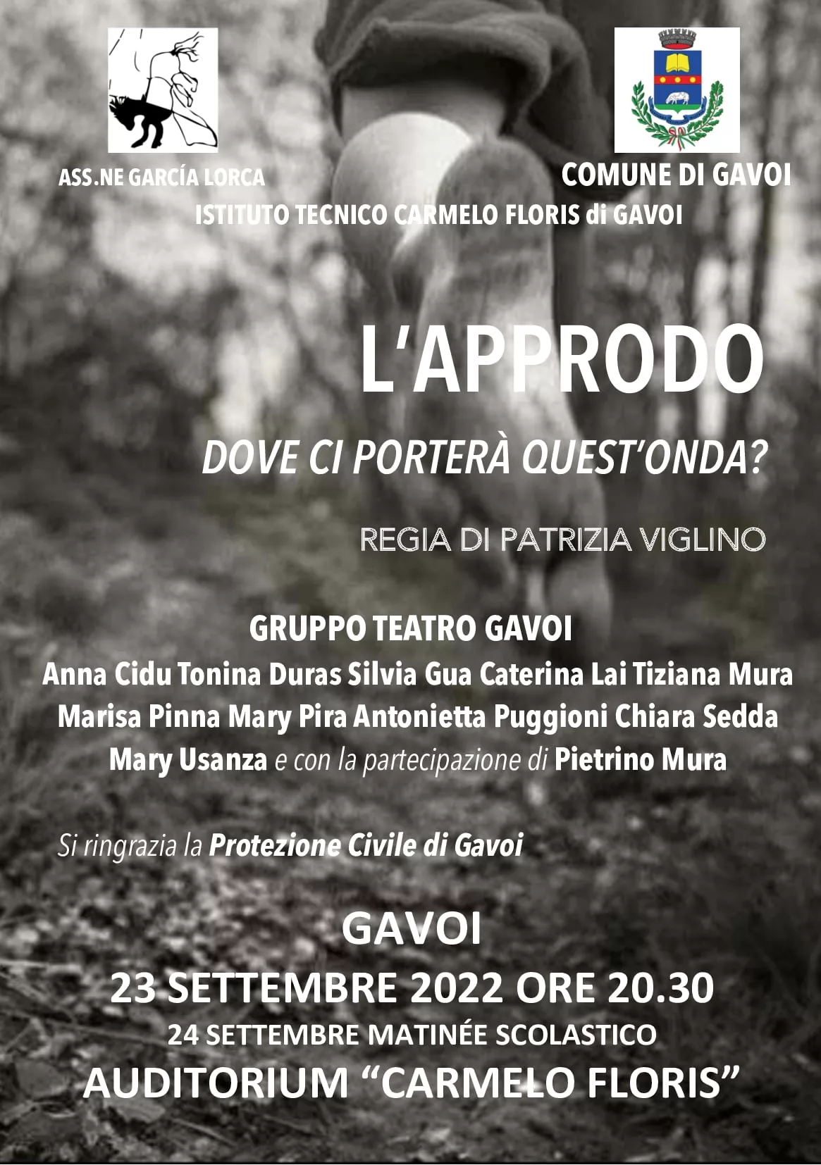 Spettacolo teatrale: “L’approdo. Dove ci ha portato quest’onda” 23/24 settembre a Gavoi