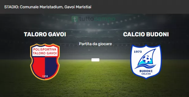 MERCOLEDI 12 OTTOBRE “COPPA ITALIA” TALORO vs BUDONI