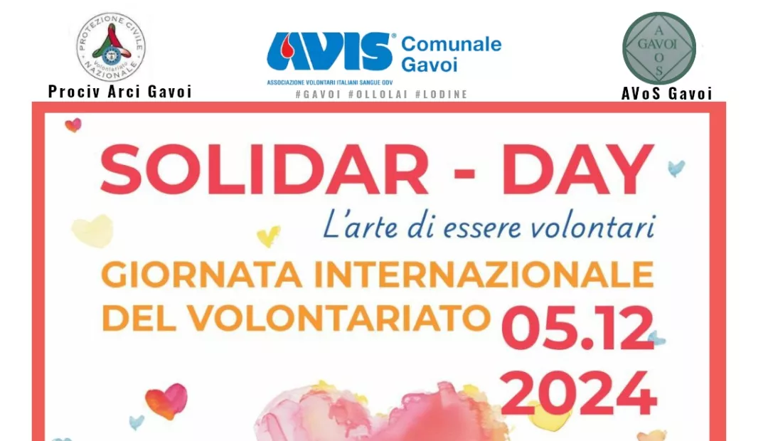 Giornata Internazionale del Volontariato “SOLIDAR-DAY: L’Arte di Essere Volontari a Gavoi