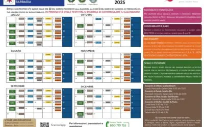 IL CALENDARIO DELLA RACCOLTA DIFFERENZIATA 2025 a Gavoi