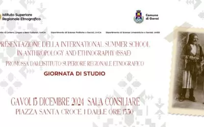 Presentazione della International Summer School in Anthropology and Ethnography (ISSAE) GAVOI, 13 dicembre 2024, ore 15.30